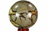 Polished Septarian Sphere - Madagascar #110668-1